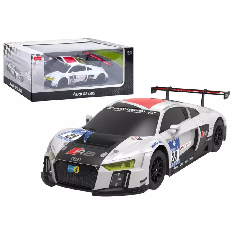 RASTAR Car R/C 1:24 Remote Controlled Sports Audi R8 LMS White and Black