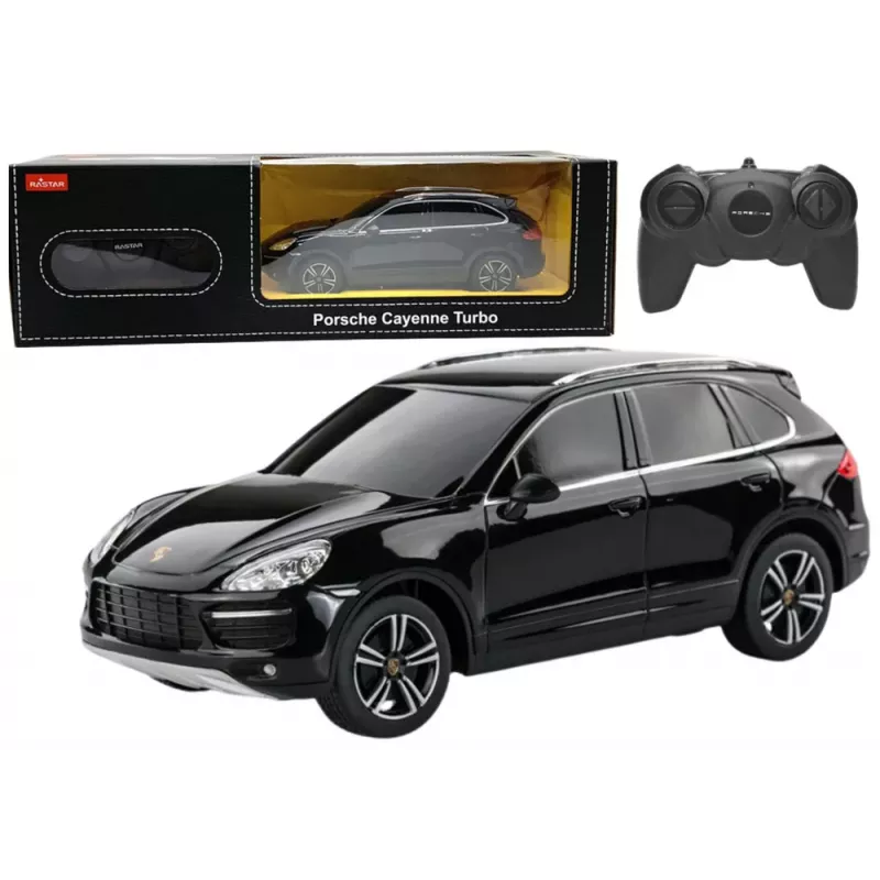 Porsche Cayenne Turbo RC-Fernsteuerauto Rastar Schwarz 1:24