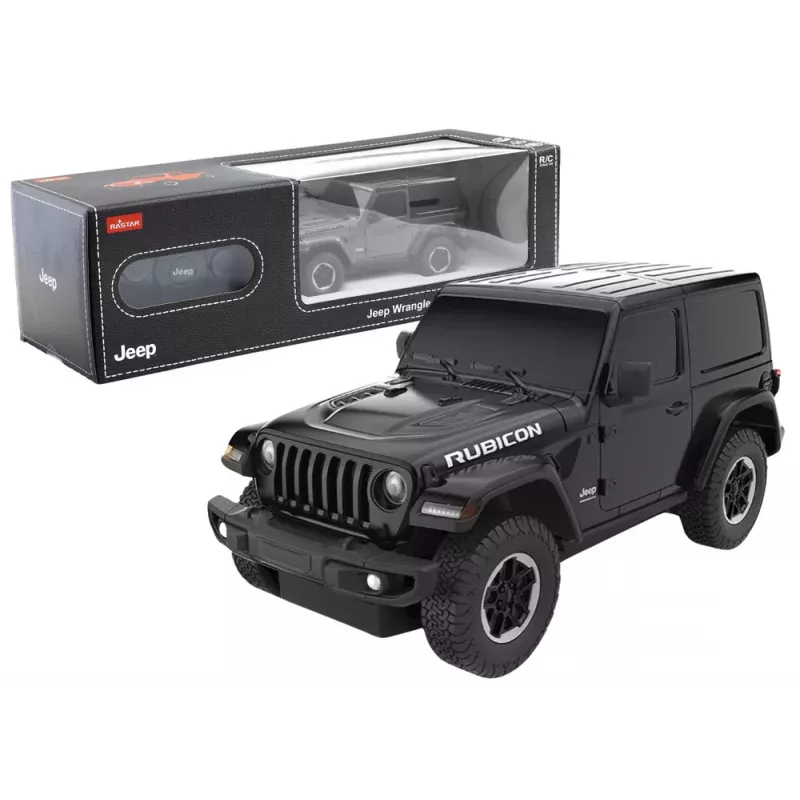 JEEP Wrangler JL Rubicon Fernsteuerung RC Auto Rastar Schwarz 1:24