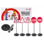 LEAN TOYS Lernspielzeug Verkehrsschilder Warnset 5 Stück 70 cm