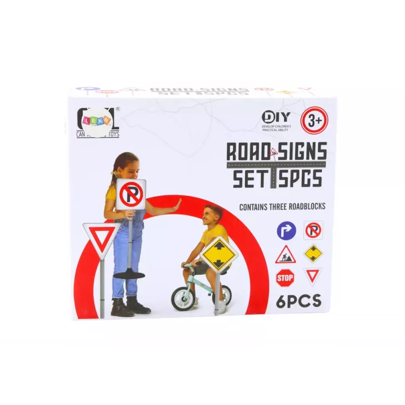 LEAN TOYS Großes Baustellen-Warnschild 70cm