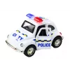 LEAN TOYS Classic Police Car 1:38 Drive Lights Sounds White