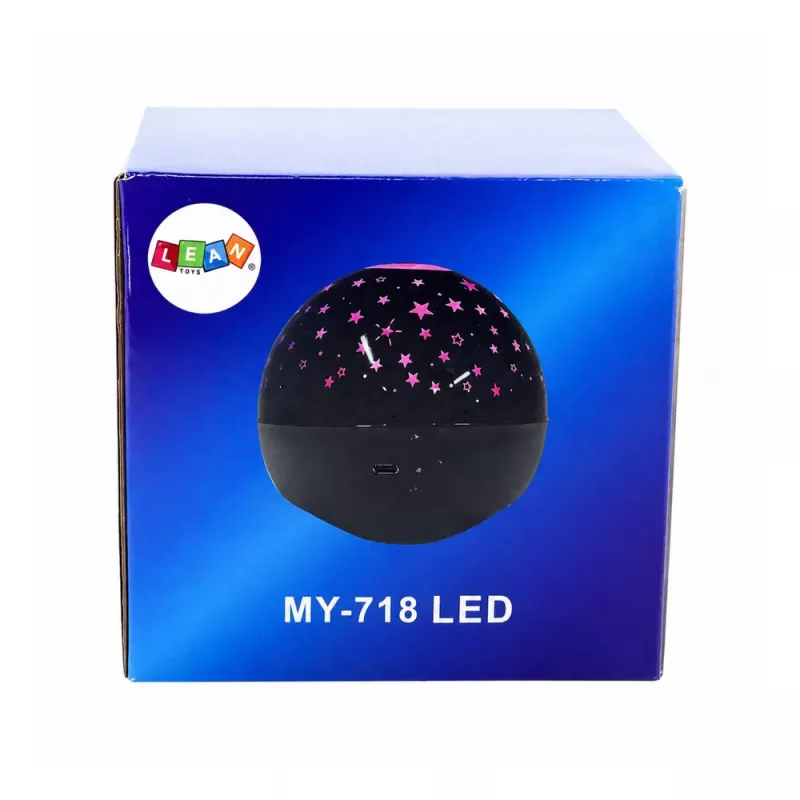 LEAN Star Projector Night Light Speaker 2in1 Black