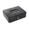 LEAN Cash Box Metal With Compartments 2 Keys Black