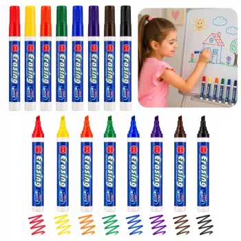 LEAN Set of 8 Colored Whiteboard Markers
