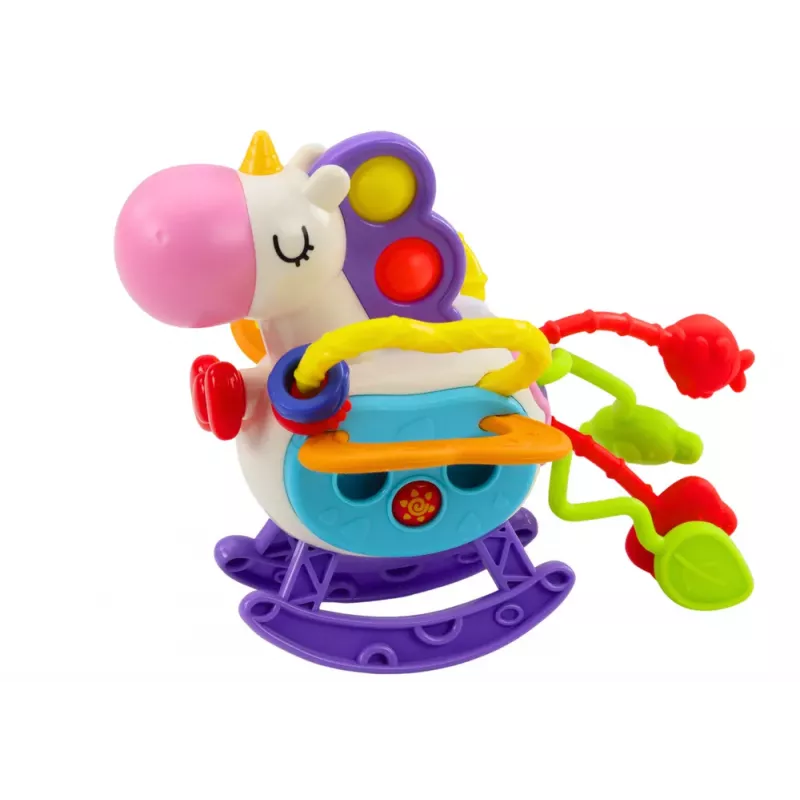LEAN TOYS Sensorik-Spielzeug Pferd Gummi Rassel Elemente