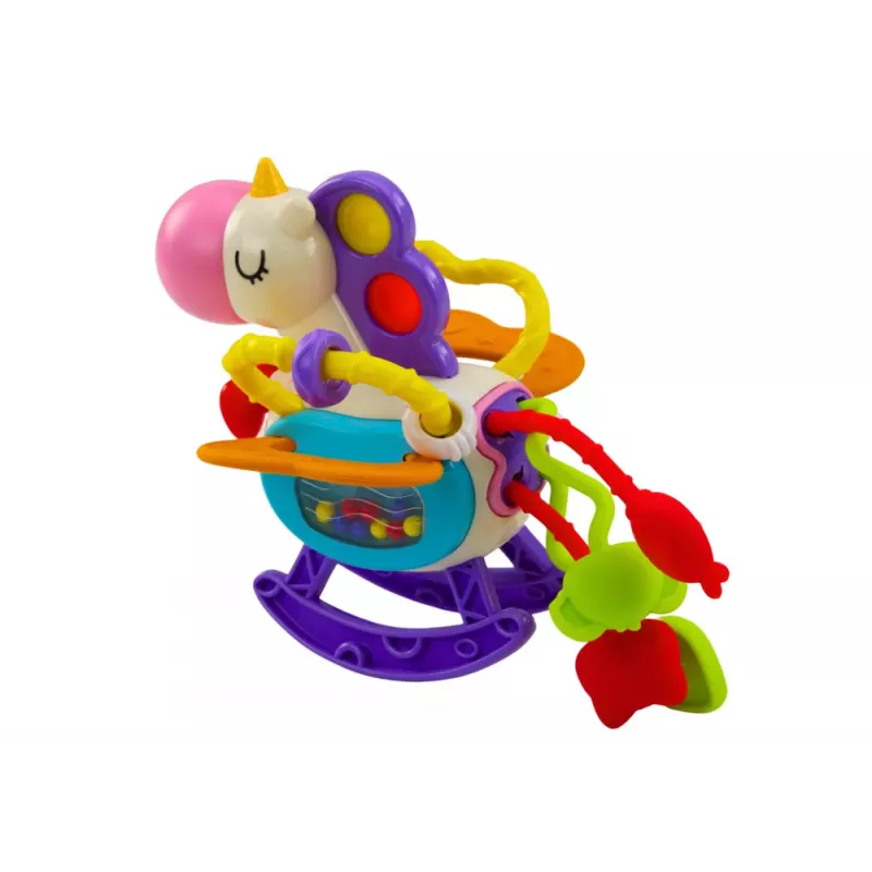 LEAN TOYS Sensorik-Spielzeug Pferd Gummi Rassel Elemente