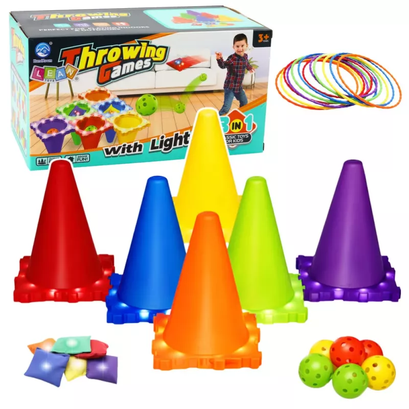 LEAN TOYS Set of Sports Skill Games Throw to the Target 3in1