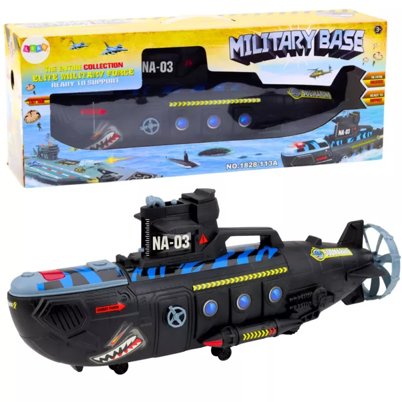LEAN TOYS Militär-U-Boot Schwarz Lichter Geräusche