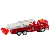 LEAN TOYS Feuerwehrauto Rot mit Ausleger Lichter Geräusche