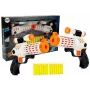 LEAN TOYS Set von 2 Schaumstoff-Dart-Blaster mit 20 Saugnapf-Darts - Manueller Federdruck-Spielzeugpistolen-Set für Kinder ab 6 Jahren