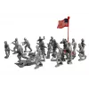 LEAN TOYS Großes Militärset 100 Teile Soldaten Flaggen