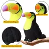 LEAN TOYS Plüschtukan Vogel Plüschtier Maskottchen Kuscheltier Gelb 20cm