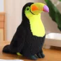 LEAN TOYS Plüschtukan Vogel Plüschtier Maskottchen Kuscheltier Gelb 20cm