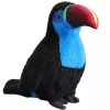 LEAN TOYS Plüsch-Tukan Vogel Spielzeug Blau 35cm