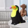 LEAN TOYS Plüsch-Tukan Vogel Plüschtier Maskottchen Kuscheltier Gelb 35cm
