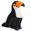 LEAN TOYS Plüsch-Tukan Vogel Plüschtier Maskottchen Kuscheltier Weiß 35cm