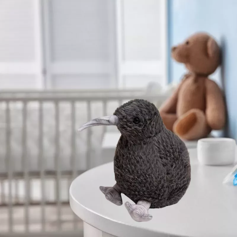 LEAN TOYS Plüsch-Kiwivogel Kuscheltier Maskottchen Schwarz 17cm