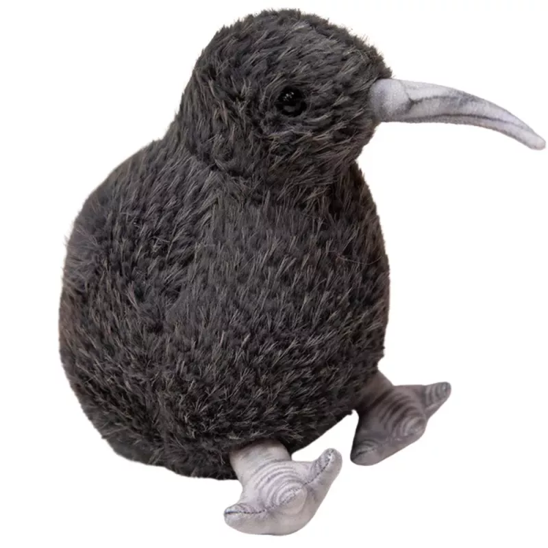 LEAN TOYS Plüsch-Kiwivogel Kuscheltier Maskottchen Schwarz 17cm