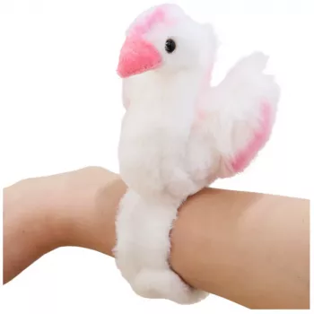 LEAN TOYS Plüsch-Schwan Maskottchen Armband Handgelenk Weiß