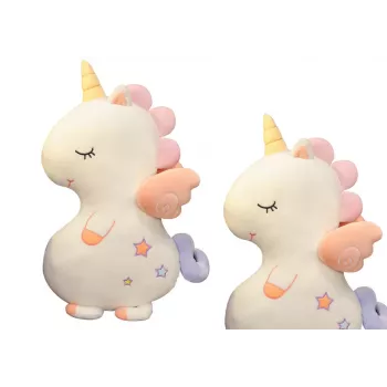 LEAN TOYS Plüsch-Maskottchen Kuscheltier Süßes Einhorn Weiß 50cm