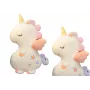 LEAN TOYS Plüsch-Maskottchen Kuscheltier Süßes Einhorn Weiß 50cm