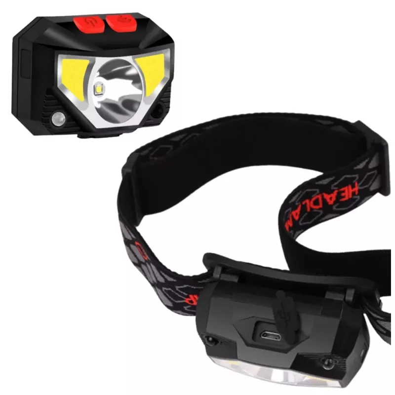 LEAN LED-Stirnlampe mit Bewegungssensor, 6 Beleuchtungsmodi