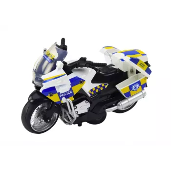 LEAN TOYS Polizei-Motorrad mit Reibungsantrieb, batteriebetriebenem Licht und Sound