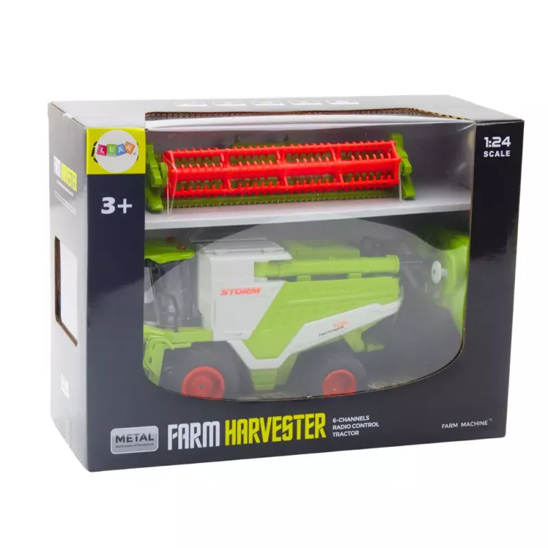 LEAN TOYS Mähdrescher mit Getreideschneidwerk 2in1 ferngesteuert RC Raucheffekt 2.4G
