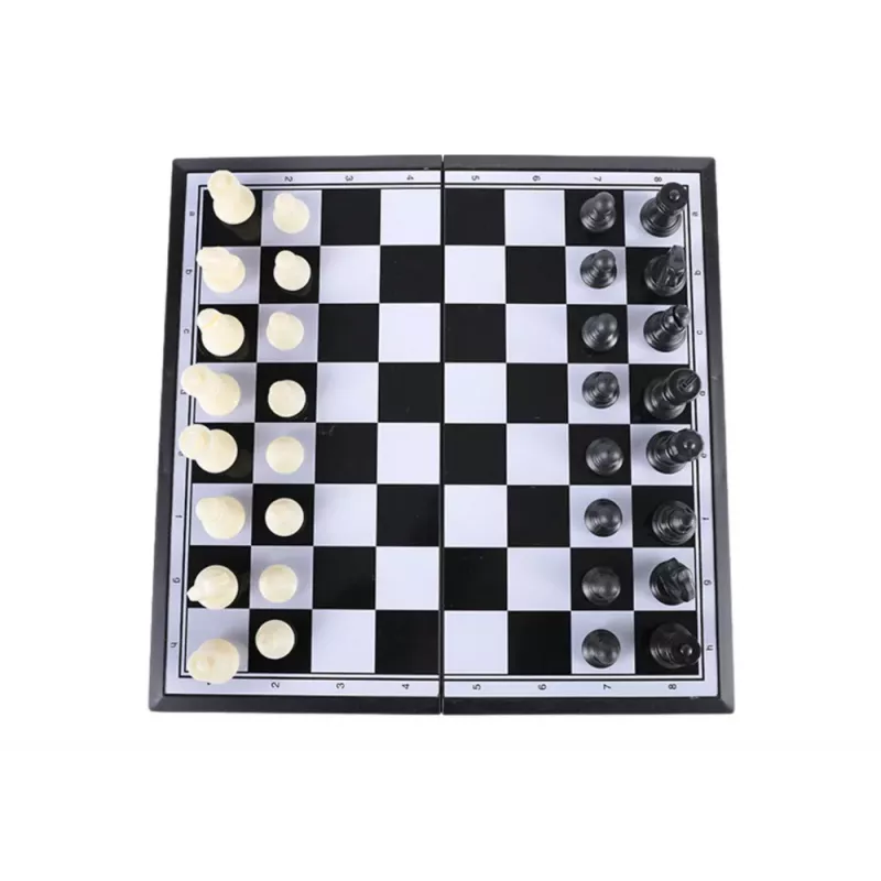 LEAN TOYS Classic Chess Board Game Magnetic Board Pawns Figures