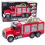 LEAN TOYS Feuerwehrauto Wasser Lichter Geräusche Rot 1:14
