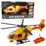 LEAN TOYS Rettungshubschrauber mit Haken, Trage, Lichtern, Geräuschen, Orange, 1:12