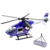 LEAN TOYS Polizeihubschrauber mit Haken, Trage, Lichtern und Geräuschen, Maßstab 1:14