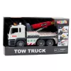 LEAN TOYS Construction Truck mit verstellbarem Kran, Lichtern und Geräuschen Weiß