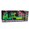 LEAN TOYS Rettungsset LKW Hubschrauber Auto Dinosaurier Lichter Geräusche