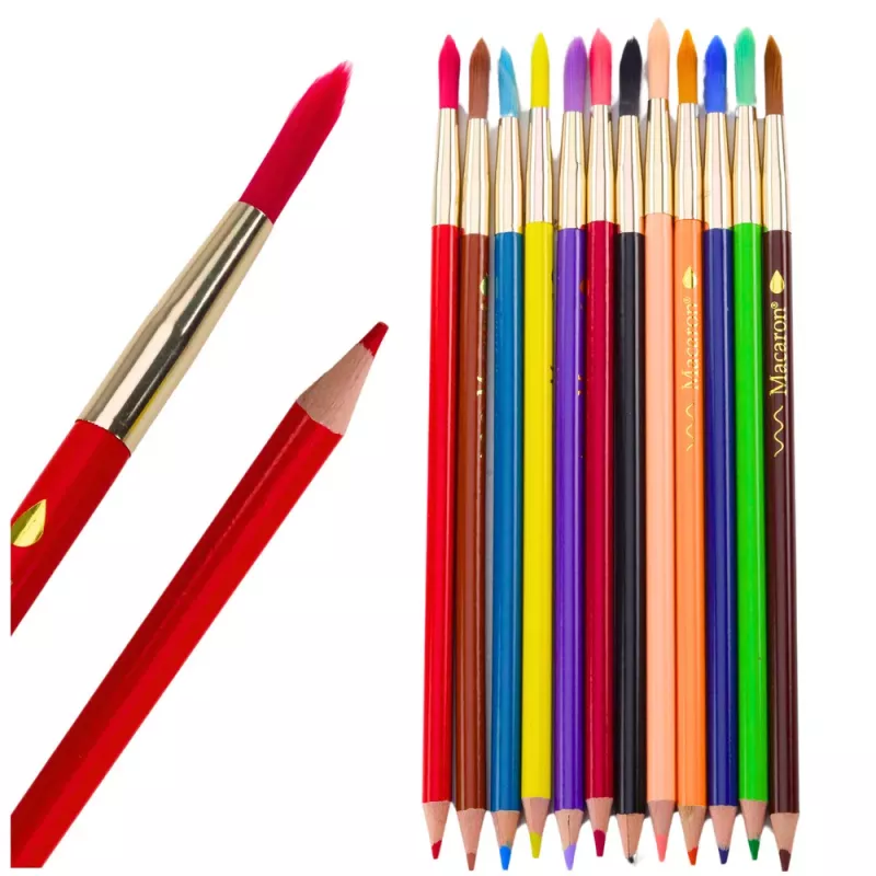 LEAN Watercolor Pencils With Brushes 2in1 Colored 12 Pcs