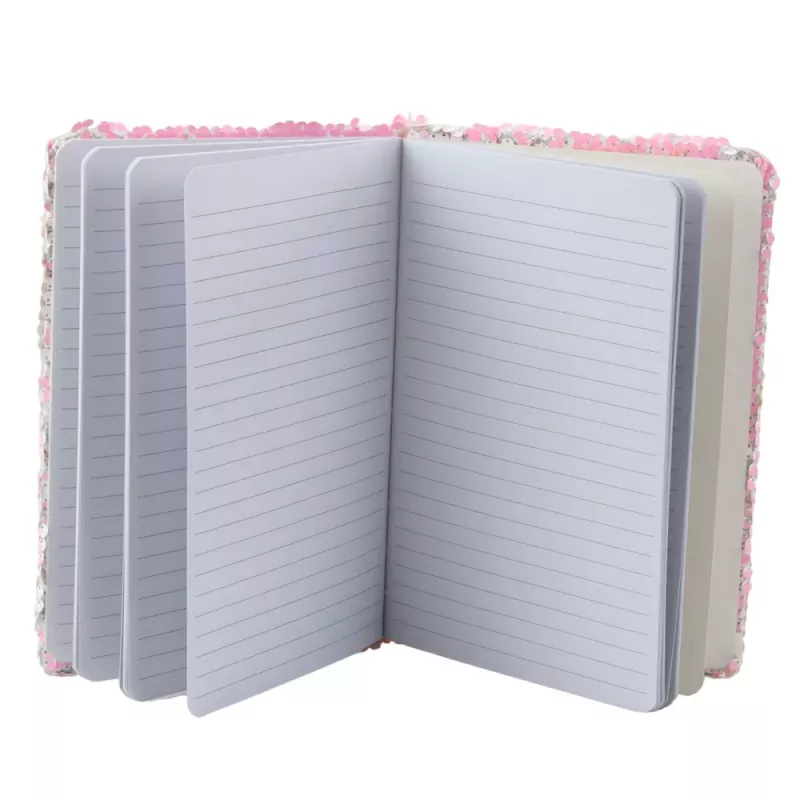 LEAN Notizbuch A5 liniert mit Sequins zweifarbig Einhorn 80 Blatt