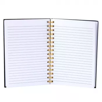 LEAN Notizbuch liniert mit Patches Lippen Lippenstift Glitzer Schwarz A5 80 Blatt