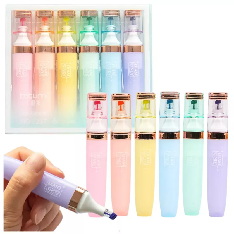 LEAN Highlighter Set Pastel Gold Color Elements 6 Stück