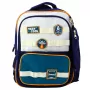 LEAN Schulrucksack Space Patches mit Federmäppchen Marineblau 16L