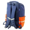 LEAN Schulrucksack mit Dinosaurier-Brustgurt Marineblau 22L