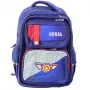 LEAN Schulrucksack mit Patch-Brustgurt Marineblau 20L
