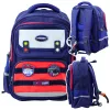 LEAN Kinder-Schulrucksack mit Brustgurt, Marineblau Rot Space, 20L, 38cm