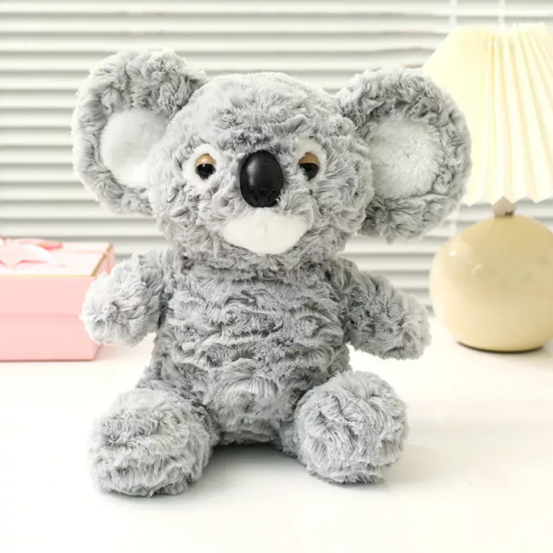 LEAN TOYS Plüsch-Maskottchen Kuscheltier Koala Bär Grau 22cm