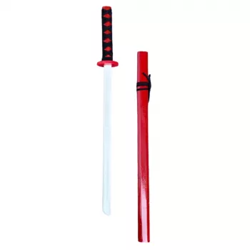 LEAN TOYS Holz-Katana-Schwert Spiel-Trainingsrequisite Rot 70cm