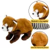 LEAN TOYS Plüsch-Maskottchen Kuscheltier Panda Rot 45cm