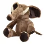 LEAN TOYS Plüsch-Maskottchen Kuscheltier Elefant mit großen Ohren Braun 22cm