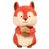 LEAN TOYS Plüsch-Maskottchen Kuscheltier Eichhörnchen mit Nuss 25cm