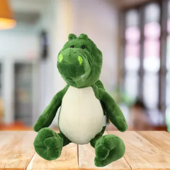 LEAN TOYS Plüsch-Maskottchen Kuscheltier Krokodil Grün 25cm
