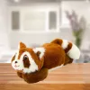LEAN TOYS Plüschtier Waschbär Braun Liegend 30cm